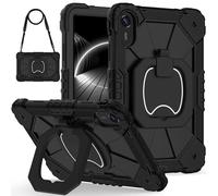 ORGCIUFB Funda Protectora para Tableta Case For Xiaomi Redmi Pad 2 11 Inch 2025 Rugged Shockproof Cover,Protective Case W 360 Swivel Kickstand+Hand Strap+Shoulder Strap Protección Resistente(Svart)