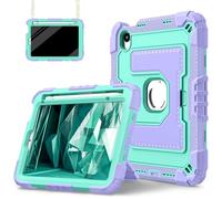 ORGCIUFB Funda Protectora para Tableta For iPad Mini 7 (A17 Pro) 2024/ Mini 6 8.3 Inch Shockproof Heavy Duty Case,Tri-Layer Rugged Hard PC Bumper Kickstand Protective Cover Protección Resistente(K)