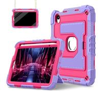ORGCIUFB Funda Protectora para Tableta For iPad Mini 7 (A17 Pro) 2024/ Mini 6 8.3 Inch Shockproof Heavy Duty Case,Tri-Layer Rugged Hard PC Bumper Kickstand Protective Cover Protección Resistente(I)