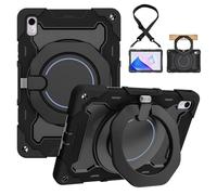 ORGCIUFB Heavy-Duty Protective Case for Huawei MatePad 11 2023/2021 11", 360° Rotating Stand, Shoulder Strap, Pencil Holder & Handle Ring, Shockproof Cover for Kids & Adults(Svart)