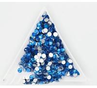 ORGEFY 14400 Piezas 100 Piezas Paquete Bruto a Granel Diamantes de imitación de sin fijación por Calor con Parte Posterior Plana Brillante SS3-SS20 para decoración de uñas - Capri Blue -