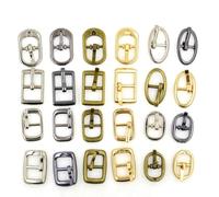 ORGEFY 30 unids/Lote Plata Pistola-Negro Oro pequeño Cuadrado aleación Metal Zapatos Bolsas Hebillas de cinturón DIY Accesorio Costura Tipo F-Bronce 703 30 unids