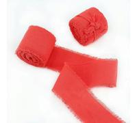 ORGEFY Cinta de algodón de 5 Yardas de Ancho y 3,8 cm, Color Verde, para Envolver Ramos de Flores, decoración, Borde Deshilachado.