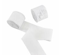 ORGEFY Cinta de algodón de 5 Yardas de Ancho y 3,8 cm, Color Verde, para Envolver Ramos de Flores, decoración, Borde Deshilachado, 12 Unidades.