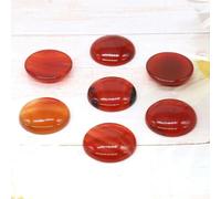 ORGEFY Lot de 5 cabochons ronds en Cristal plat de 4 à 25 mm, pour la Fabrication de boucles d'oreilles, de Bracelets et de colliers, Bijoux en Agate Rouge de 14 mm