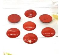 ORGEFY Lot de 5 cabochons ronds en Cristal plat de 4 à 25 mm, pour la Fabrication de boucles d'oreilles, de Bracelets et de colliers, Bijoux en Jaspe Rouge, 8 mm