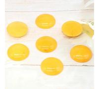 ORGEFY Lot de 5 cabochons ronds en Cristal plat de 4 à 25 mm, pour la Fabrication de boucles d'oreilles, de Bracelets et de colliers, Bijoux en Jade Jaune de 10 mm