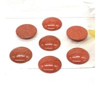 ORGEFY Lot de 5 cabochons ronds en Cristal plat de 4 à 25 mm, pour la Fabrication de boucles d'oreilles, de Bracelets et de colliers, Bijoux en Pierre Rouge dorée de 6 mm