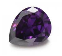 ORGEFY Lot de 50 pierres en Forme de poire, 2 x 3 à 13 x 18 mm, Couleur Jaune doré, Vert Olive, Violet, Noir et Rose, zircone cubique, améthyste, 2 x 3 mm