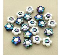 ORGEFY Perles à Effet Fleur de 16 mm, 100 pièces, pour boucles d'oreilles et colliers faits Main, Accessoires et composants de Bijoux, mélange aléatoire