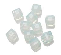 ORGEFY Perles carrées en verre Bleu, 2/3/4/6/8/10 mm, 95 pièces, pour la Fabrication de Bijoux, Accessoires de Couture, Opale, 3 mm