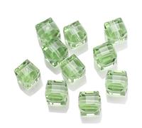 ORGEFY Perles carrées en verre Bleu, 2/3/4/6/8/10 mm, pour la Fabrication de Bijoux, Accessoires de Couture, Vert Clair, 4 mm, 95 pièces