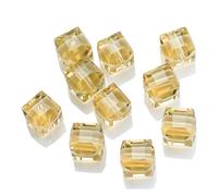 ORGEFY Perles carrées en verre Bleu, 2/3/4/6/8/10 mm, pour la Fabrication de Bijoux, Accessoires de Couture, JXB, 6 mm, 95 pièces