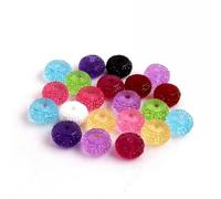 ORGEFY Perles d'espacement Plates en acrylique de 12 mm, 200 pièces, pour colliers et Bijoux, mélange de Couleurs aléatoire