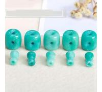 ORGEFY Perles en Pierre naturelle à Trois trous, 12/14/16/18/20 mm, Forme colonne, Collier, Bracelet, Accessoires de Bijoux, 5 pièces, Amazonite, 18 mm