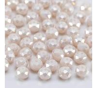 ORGEFY Perles en verre Couleur Perle de 4 mm pour la Fabrication de Bracelets, colliers, Accessoires, rondelles, perles d'espacement en vrac pour la Fabrication de Bijoux - Z343ab - 128 pièces