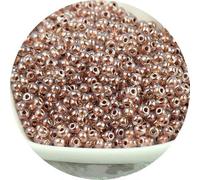 ORGEFY Perles en verre teinté de 2/3/4 mm, perles en Cristal Transparent, adaptées aux Bracelets, Bijoux à Faire SOI-même - Café doré, 30-2 mm, 36 000 pièces