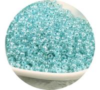 ORGEFY Perles en verre teinté de 2/3/4 mm, perles en Cristal Transparent, adaptées aux Bracelets, Bijoux à Faire SOI-même, Bleu Aqua, 19 à 4 mm, 150 pièces