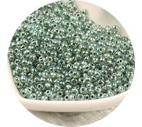 ORGEFY Perles en verre teinté de 2/3/4 mm, perles en Cristal Transparent, adaptées aux Bracelets, Bijoux à Faire SOI-même, Gris-Vert, 34-4 mm, 150 pièces