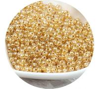 ORGEFY Perles en verre teinté de 2/3/4 mm, perles en Cristal Transparent, adaptées aux Bracelets, Bijoux à Faire SOI-même, Couleur or Kaki, 28-3 mm, 15 000 pièces