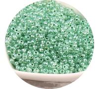 ORGEFY Perles en verre teinté de 2/3/4 mm, perles en Cristal Transparent, adaptées aux Bracelets, Bijoux à Faire SOI-même, Vert émeraude, 25-2 mm, 36 000 pièces