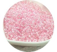 ORGEFY Perles en verre teinté de 2/3/4 mm, perles en Cristal Transparent, adaptées aux Bracelets, Bijoux à Faire SOI-même, Style coréen, Rose, 11-2 mm, 36 000 pièces