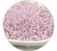 ORGEFY Perles en verre teinté de 2/3/4 mm, perles en Cristal Transparent, adaptées aux Bracelets, Bijoux DIY, Rose Clair, 14-4 mm, 6 500 pièces
