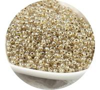 ORGEFY Perles en verre teinté Transparent de 2/3/4 mm, adaptées aux Bracelets, Bijoux à Faire SOI-même, Gris doré, 32 à 2 mm, 810 pièces