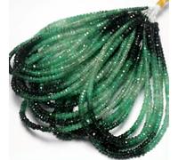 ORGEFY Perles en vrac à facettes en Pierre précieuse dégradée d'émeraude pour la Fabrication de Bijoux, 2,5-3 mm, 1 Brin