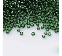 ORGEFY Perles intercalaires en verre argenté de 3 mm, pour bricolage, Broderie, Accessoires artisanaux - Vert - 4 mm - 100 g
