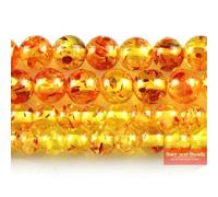 ORGEFY Perles rondes en Ambre Rouge synthétique, Fil de 40 cm, Taille au choix : 8, 10 et 12 mm, pour la Fabrication de Bijoux, RAB01-12 mm, 30 pièces