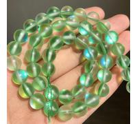 ORGEFY Perles rondes en Cristal Mat pour la Fabrication de Bijoux, perles en Pierre de Lune scintillantes, pour Bracelets, 38 cm, brins de 6, 8, 10 et 12 mm, Vert, 8 mm, 45 pièces