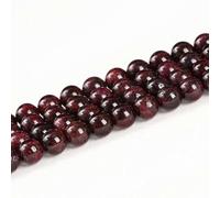 ORGEFY Perles rondes en grenat Rouge foncé 1A, 4, 6, 8, 10 mm, Taille au choix, pour la Fabrication de Bijoux, colliers, Bracelets, Accessoires, grenat 1A, 4 mm, environ 90 pièces