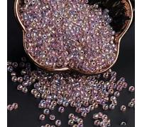 ORGEFY Perles rondes en verre teintées, Couleurs Uniformes à l'intérieur, 2/3/4 mm, pour la Fabrication de Bijoux et de Bracelets, Accessoires - DK12, Violet coréen, 2 mm, 10 g, 800 pièces