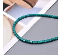 ORGEFY Perles turquoises naturelles Roses, Rouges et jaunes, 4 mm, Couleur Vive, Forme carrée arrondie, perles d'espacement en vrac pour la Fabrication de Bijoux DIY - 2-4 mm, 85 pièces, 15 pouces