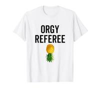 Orgía Árbitro Swinger Swingers Piña Sexo En Grupo Camiseta gráfica económica, Hombre, Blanco, XL