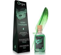 Orgie Set de masaje besable Manzana con aceite calor, pluma y guía erótica 100 ml