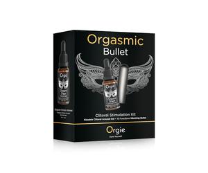 Orgie Kit Orgasmic Bullet con Gel Estimulante Clitorial 30ml + Bala Vibradora Recargable 10 Funciones Sabor Manzana Roja