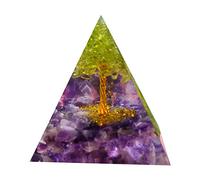 Orgón Pirámide Amatista Peridoto Cristal Curativo Generador De Energía Reiki Equilibrio Orgonita Pirámide EMF Protección Herramienta De Meditación,30