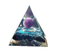 Orgón Pirámide Amatista Peridoto Cristal Curativo Generador De Energía Reiki Equilibrio Orgonita Pirámide EMF Protección Herramienta De Meditación,04