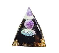 Orgón Pirámide Amatista Peridoto Cristal Curativo Generador De Energía Reiki Equilibrio Orgonita Pirámide EMF Protección Herramienta De Meditación,02