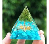 Orgón Pirámide Amatista Peridoto Piedra De Cristal Curativo Reiki Chakra Generador De Energía Orgonita Pyramide EMF Protección Meditación,02