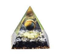 Orgón Pirámide Amatista Peridoto Piedra De Cristal Curativo Reiki Chakra Generador De Energía Orgonita Pyramide EMF Protección Meditación,20