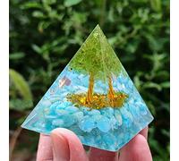 Orgón Pirámide Amatista Peridoto Piedra De Cristal Curativo Reiki Chakra Generador De Energía Orgonita Pyramide EMF Protección Meditación,03
