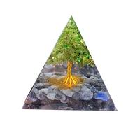 Orgón Pirámide Amatista Peridoto Piedra De Cristal Curativo Reiki Chakra Generador De Energía Orgonita Pyramide EMF Protección Meditación,08