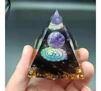 Orgón Pirámide Amatista Peridoto Piedra De Cristal Curativo Reiki Chakra Generador De Energía Orgonita Pyramide EMF Protección Meditación,15