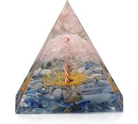 Orgone Pyramid Kit for Positive Energy Amethyst&Obsidian Reiki Healing Energy Pyramid for Protection Meditation Orgonite Pyramids Promotes Wealth