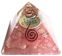 Orgonite Pirámide flor de vida cuarzo rosa (Elle appelle la energía de los Ángeles para vous Entourer y vous proteger)