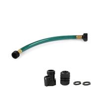 ORGRIMMAR Manguera de agua flexible de 1 pie: manguera verde resistente de 5/8 pulgadas con accesorios de latón macizo, ligera y duradera para jardín y exterior, riego eficiente para jardineros y