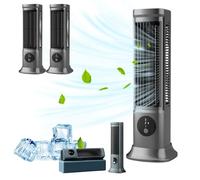 Orgrul Cooling Ace 3.0, enfriador de aire, aire acondicionado portátil, 3 velocidades, funcionamiento silencioso, viento fresco, conducto de circulación extendido, gris, personal, montaje en mesa